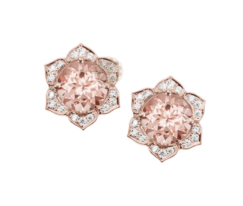 Vogue Crafts & Designs Pvt. Ltd. manufactures Diamond Flower Stud Earrings at wholesale price.